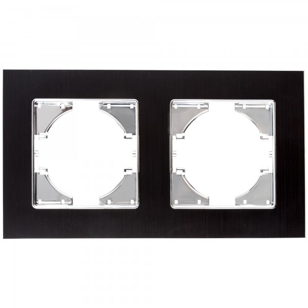 S-empot.aluminio negro marco 2elem.hori