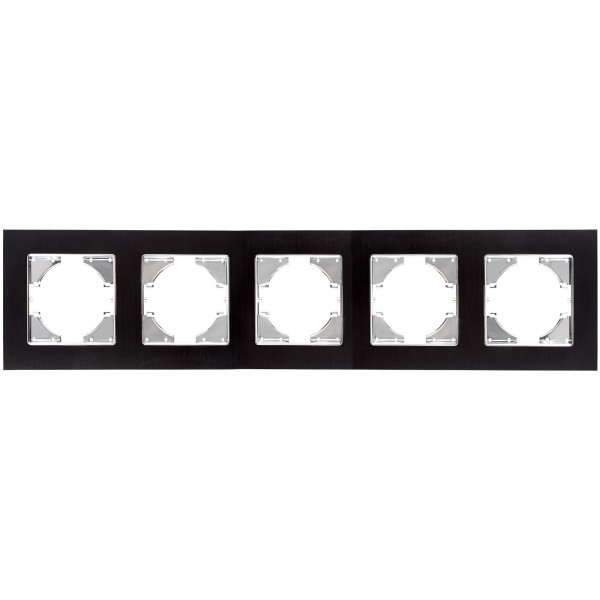 S-empot.aluminio negro marco 5elem.hori