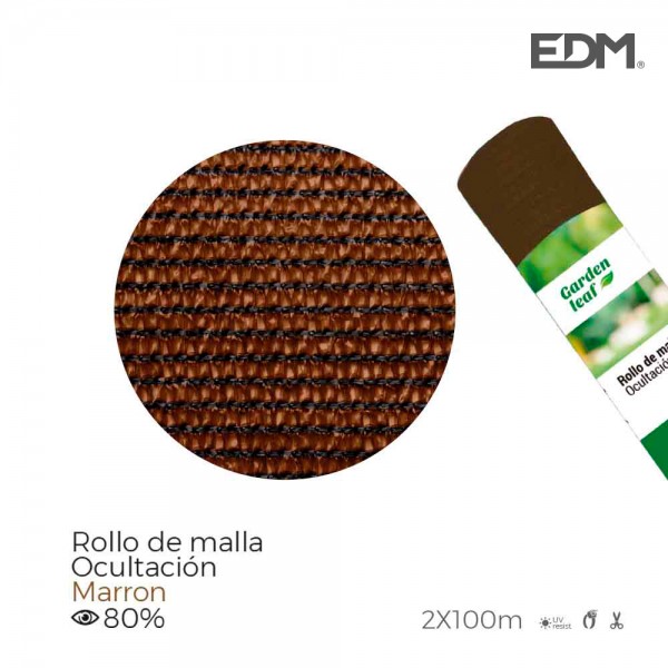 Malla de ocultación color marrón 90g 1,5x10m