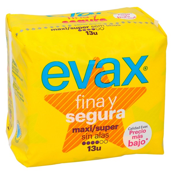 Evax Fina Y Segura Maxi Super Sin Alas 13 Uds