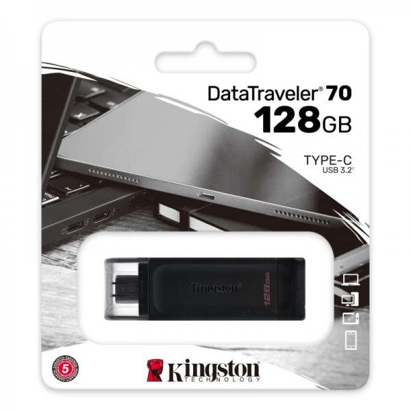 Kingston datatraveler dt70 128gb usb c 3.2  negro