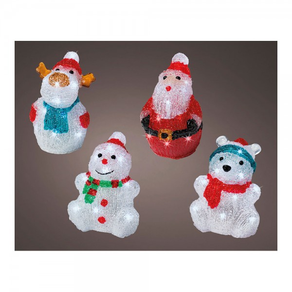 Figura acrilicas led para interior 13x10x16cm 16 leds modelos surtidos