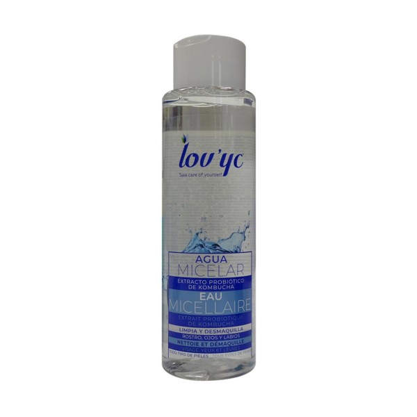 Lovyc probiotico kombucha agua micelar rostro ojos y labios 500ml
