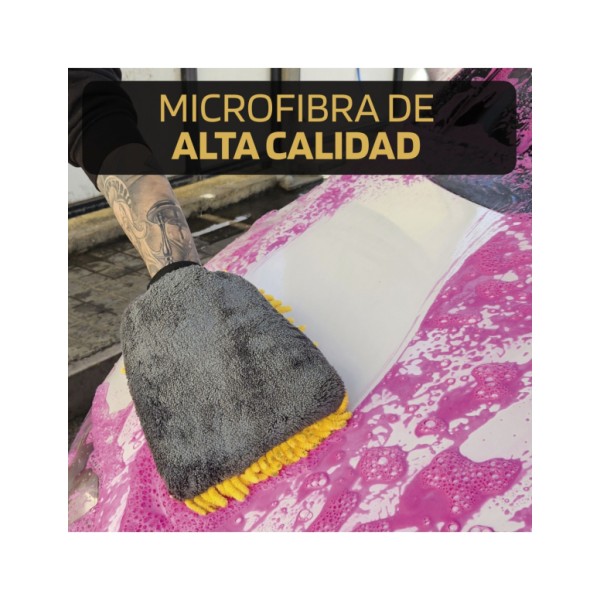 Guante de Lavado Premium de Microfibra Billionaire Cuida la Carrocería Sin Arañazos Manopla de Secado y Lavado 26x18 cm