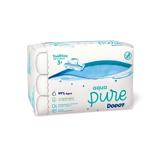 Dodot toallitas Aqua pure 144 undiades