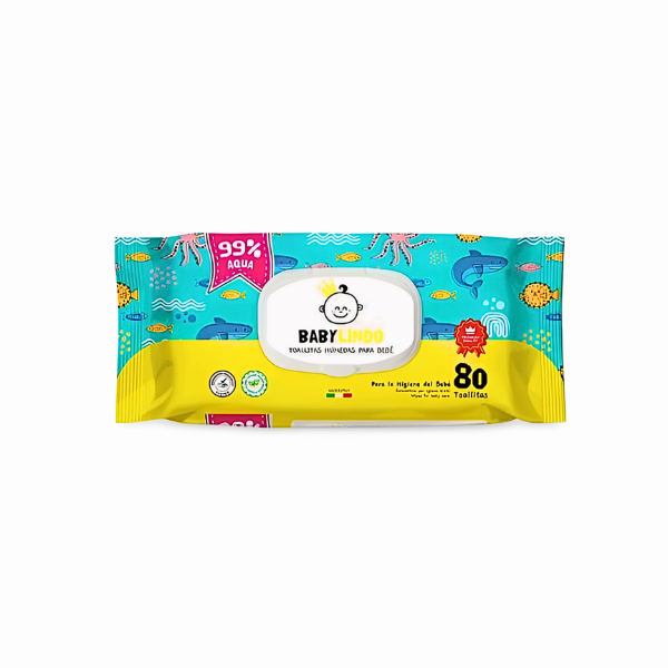 Baby lindo toallitas húmedas 99% aqua 72 unidades