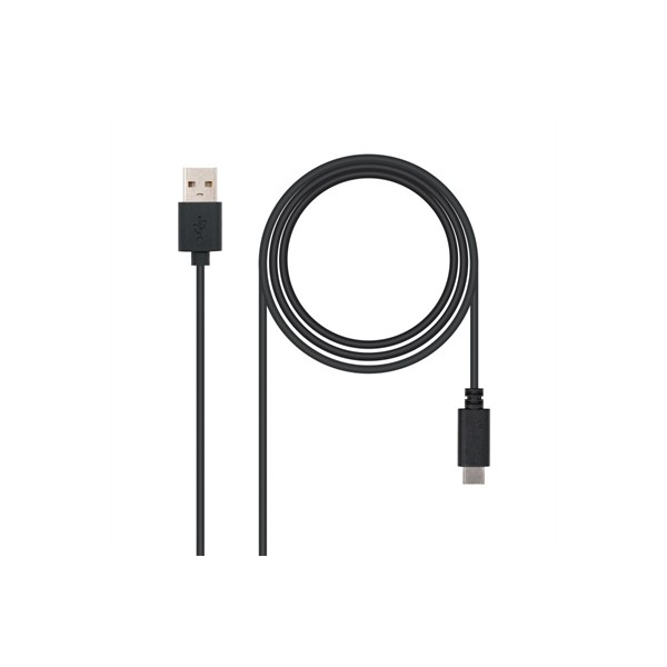 Nanocable cable usb 2.0 3a tipo usb-c/m-a/m 1 m