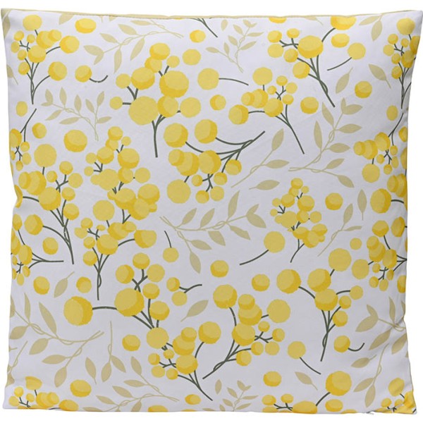 Cojín cuadrado poliéster estampado, exterior, 45 x 45 x 8 cm