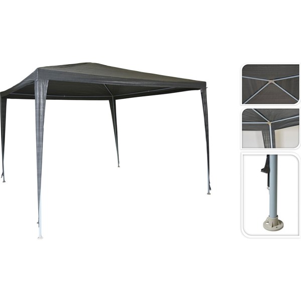 Carpa gris oscuro 3 x 3 x 2,45 m