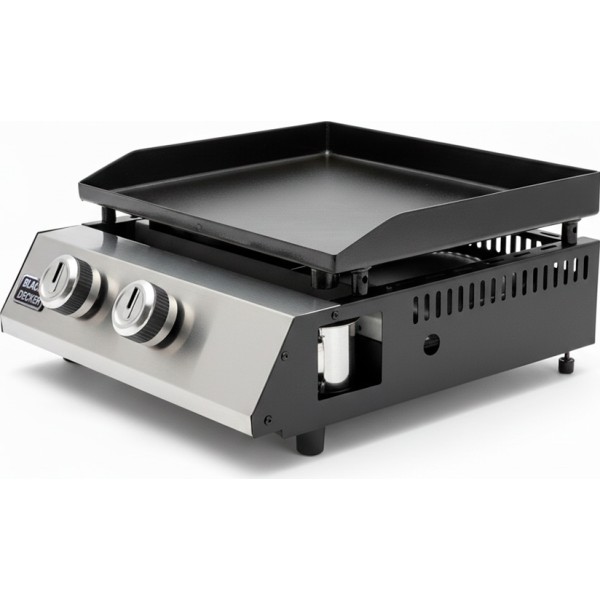 Plancha de gas bxop4900e con 2 quemadores, 45 x 39 cm