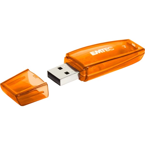 Emtec c410 color mix naranja transparente / pendrive 128gb usb-a 2.0