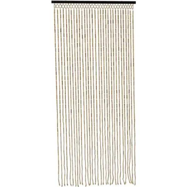 Cortina de bambú, color natural, para puerta, 90 x 200 cm